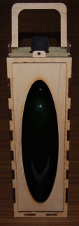 Cutie lemn pentru vin - Oval