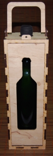Cutie lemn pentru vin - Sticla