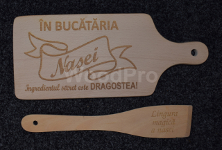 Tocator cu Lingura "Bucataria Nasei" gravat