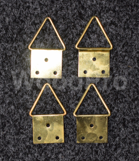 Agatator triunghiular - auriu 10mm 4 buc