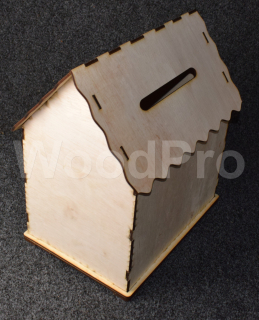 Cutie lemn plic tip casa